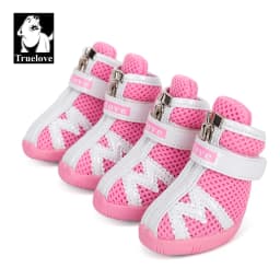 Truelove Mesh Fabric Dog Shoes Pet Dog Boots Waterproof Reflective Rugged Anti-Slip Sole Skid-Proof Outdoor for Small Dog S5911