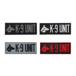 Trooper Sheriff Tactical K9 UNIT Black Grey Hook Back Patch For Body Armor K-9 Badge Applique