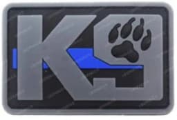 Trooper Sheriff Tactical K9 UNIT Black Grey Hook Back Patch For Body Armor K-9 Badge Applique