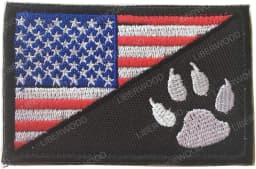 Trooper Sheriff Tactical K9 UNIT Black Grey Hook Back Patch For Body Armor K-9 Badge Applique