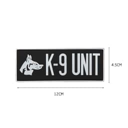 Trooper Sheriff Tactical K9 UNIT Black Grey Hook Back Patch For Body Armor K-9 Badge Applique