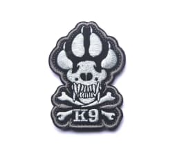 Trooper Sheriff Tactical K9 UNIT Black Grey Hook Back Patch For Body Armor K-9 Badge Applique