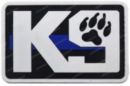 Trooper Sheriff Tactical K9 UNIT Black Grey Hook Back Patch For Body Armor K-9 Badge Applique