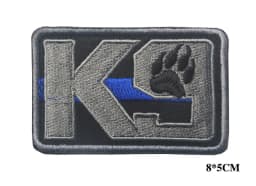 Trooper Sheriff Tactical K9 UNIT Black Grey Hook Back Patch For Body Armor K-9 Badge Applique