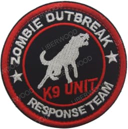 Trooper Sheriff Tactical K9 UNIT Black Grey Hook Back Patch For Body Armor K-9 Badge Applique