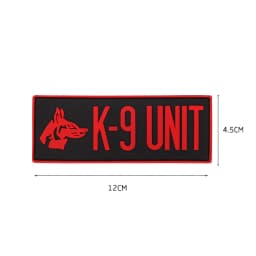 Trooper Sheriff Tactical K9 UNIT Black Grey Hook Back Patch For Body Armor K-9 Badge Applique