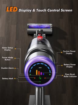 Armo V22 55kPa 600W Power Handheld Vacuum Cleaner 6 in 1 Cordless Vacuum Cleaner Smart Home Dust Cup Removable Battery