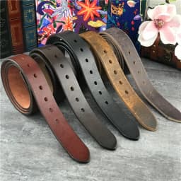 Retro Leather Belts Without Buckles 38MM Men's Belt Ceinture Homme Mens Leather Belts Without Buckles 95-130CM  Belt Male SP04