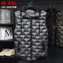 brand Autumn Winter New Men Cotton Vest Jacket Sleeveless Down Waistcoat Jacket Male Casual Vest Coat Plus Size 8XL