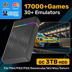 3TB Gaming HDD Playnite&Retrobat&Launchbox Retro Game Console with 17000+ Games for PS4/PS3/PS2/Wii/Wiiu/SS and WIN PC/Laptop