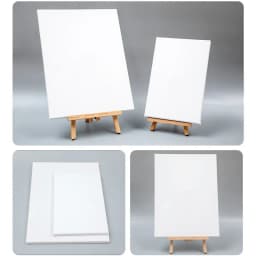 5pcs White Blank Square Artist Canvas Wooden Board Frame Cotton Artist Canvas Boards for Oil Painting Acrylic Watercolor