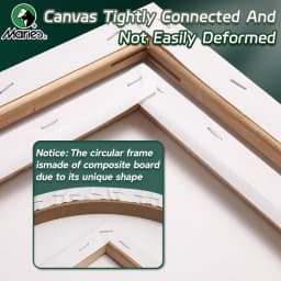 1pc Marie's Stretched Canvas,Primed White Canvas with 6x6/8x8/9x12/12x12/12x16/16x20" and Round 12" for Oil,Acrylic,Tempera