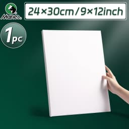 1pc Marie's Stretched Canvas,Primed White Canvas with 6x6/8x8/9x12/12x12/12x16/16x20" and Round 12" for Oil,Acrylic,Tempera