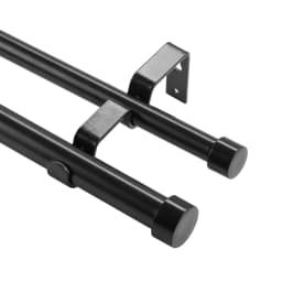 SucceBuy 1 Inch Double Curtain Rods 36-72/74-144 Inches Rods for Windows 24-68/69-140 Inches Telescoping Dual Curtain Rod