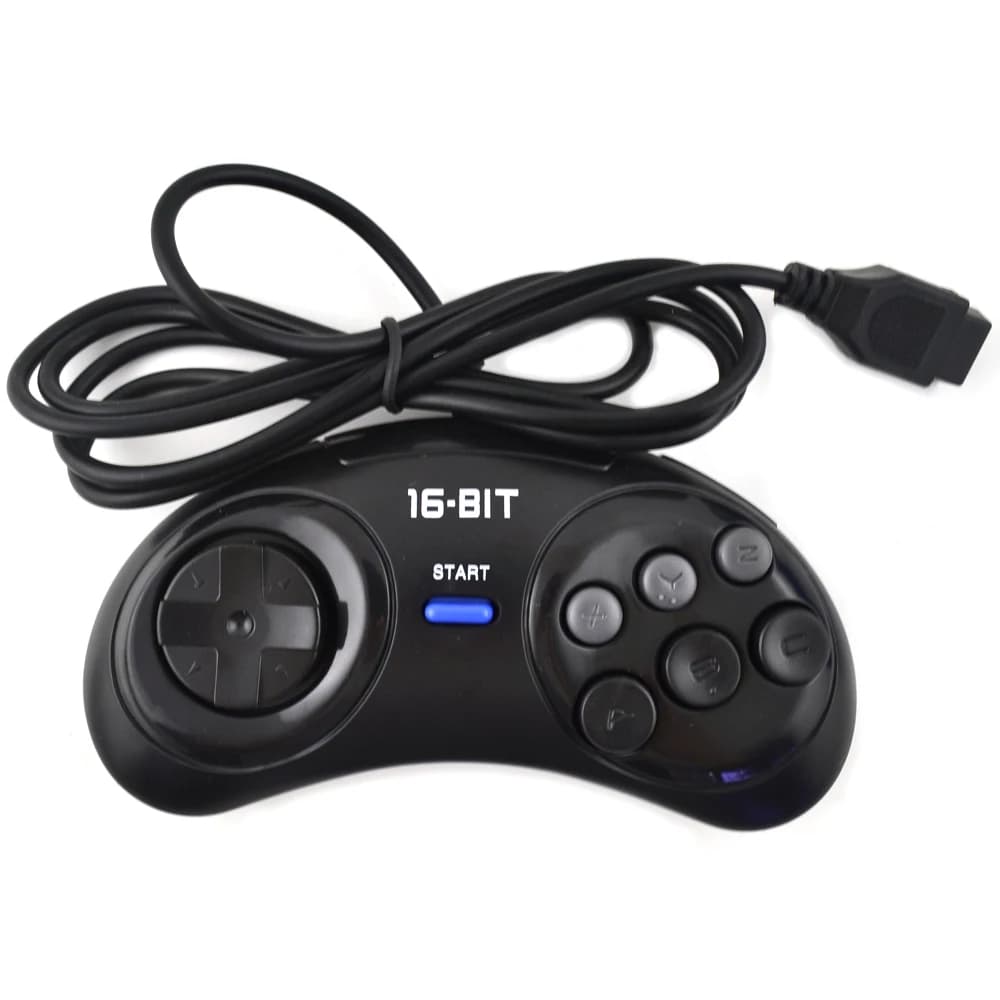1/2Pcs 6 Button Game Controller for SEGA Genesis MD 16 Bit Wired Gamepad Classic Game Accessories