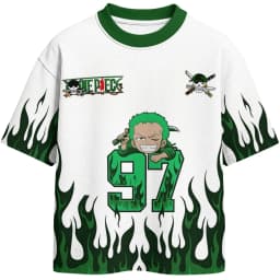 One Piece Luffy Zoro Japanese Anime Football Sports Jersey Kids Cosplay Loose T-Shirt Adult Breathable Quick-Drying Sports Top