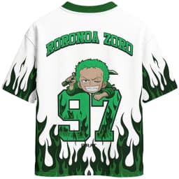 One Piece Luffy Zoro Japanese Anime Football Sports Jersey Kids Cosplay Loose T-Shirt Adult Breathable Quick-Drying Sports Top