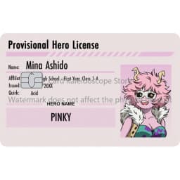 Anime My Hero Academia Student ID Series Redit Card Skin Sticker for VISA JCB Mastercard and Other Bank IC Card Decoration