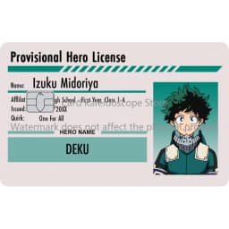 Anime My Hero Academia Student ID Series Redit Card Skin Sticker for VISA JCB Mastercard and Other Bank IC Card Decoration
