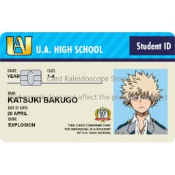 Anime My Hero Academia Student ID Series Redit Card Skin Sticker for VISA JCB Mastercard and Other Bank IC Card Decoration