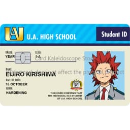 Anime My Hero Academia Student ID Series Redit Card Skin Sticker for VISA JCB Mastercard and Other Bank IC Card Decoration