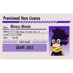 Anime My Hero Academia Student ID Series Redit Card Skin Sticker for VISA JCB Mastercard and Other Bank IC Card Decoration