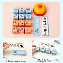 Wooden Animal Matching Spell Word Toy Letter Cognitive Challenge Memory English Word Game Learning Educational Toys For Children