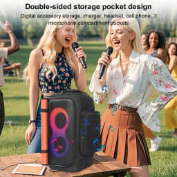 Portable Travel Dust Cover Fits for JBL PARTYBOX 110/120 Protective Carrying Cover with Microphone & Accessories Pocket