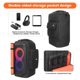 Portable Travel Dust Cover Fits for JBL PARTYBOX 110/120 Protective Carrying Cover with Microphone & Accessories Pocket