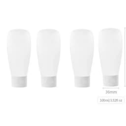 1/4Pcs 60ML 100ML Velvet Travel Refill Bottle Cosmetics Face Wash Shower Gel Tube Flip-Top Lotion Squeeze Hose Bottle