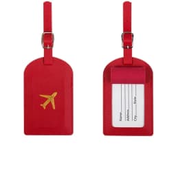 1PC PU Leather Luggage Tag Women Men Flight Holiday Travel Accessories Suitcase Tags Name ID Address Lable Bag Tags for Luggage