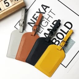 1PC PU Leather Luggage Tag Women Men Flight Holiday Travel Accessories Suitcase Tags Name ID Address Lable Bag Tags for Luggage