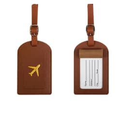 1PC PU Leather Luggage Tag Women Men Flight Holiday Travel Accessories Suitcase Tags Name ID Address Lable Bag Tags for Luggage