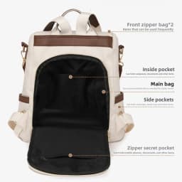 Fashion Women’s Nylon Anti-theft Backpack Tassel Decorative Casual Travel Female Shoulder Bag Large Capacity Student School Pack