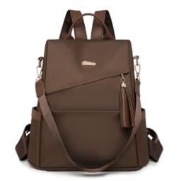 Fashion Women’s Nylon Anti-theft Backpack Tassel Decorative Casual Travel Female Shoulder Bag Large Capacity Student School Pack