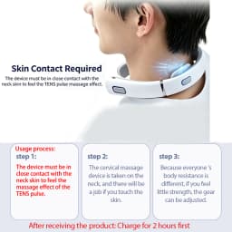 TENS Pulse Neck Massage Household Cervical Spine Massager Wireless Smart Sholder Cervical Massager Heating Muscle Punch Beating