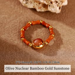 JD 3mm Natural Stone Amethyst Tourmaline Strand Rings Women Men Fashion Energy Healing Elastic Finger Rings Birthday Party Gifts