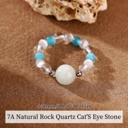 JD 3mm Natural Stone Amethyst Tourmaline Strand Rings Women Men Fashion Energy Healing Elastic Finger Rings Birthday Party Gifts