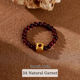 JD 3mm Natural Stone Amethyst Tourmaline Strand Rings Women Men Fashion Energy Healing Elastic Finger Rings Birthday Party Gifts