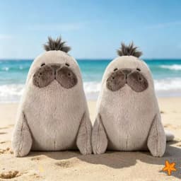 35cm Kawaii Brown Sea Lion Plush Toy Stuffed Aquatic Animal Cosplay Doll Companion Man Gift