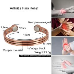 Vinterly Pure Copper Bracelet Men Women Adjustable Vintage Stripe Magnetic Bangle Arthritis Health High Magnet Jewelry Resizable