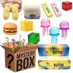 100+ Mystery Fidget Toy Blind Box ,Simulated Food,Antistress Foot Squishy Toy, Squeeze Toy, Mochi Squishy, Stress Reliever Toys