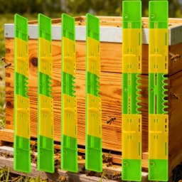 6pcs Bee Hive Entrance Reducer, Adjustable Plastic Beehive Entrance Guard, Dual Slider Door Pest Control & Swarm Beekeeping Tool