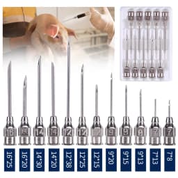 Multiple Specifications of Animal Metal Injection Needles, Stainless Steel Syringes, Cattle Sheep Vaccine Injection Needles