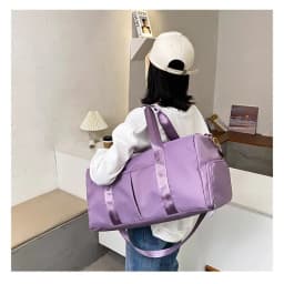 Outdoor Waterproof Nylon Sports Gym Bags Men Women Training Fitness Travel Handbag Yoga Mat Sport Bag with shoes Compartment