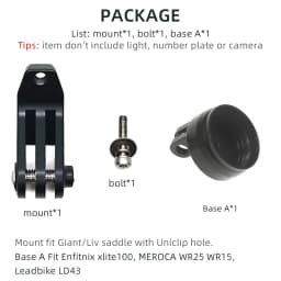 TWTOPSE Bike saddle Mount Holder For Giant Fleet Liv Bike Seat Saddle Cushion With Uniclip Hole Seat Fit Gopro Light Camera Seat