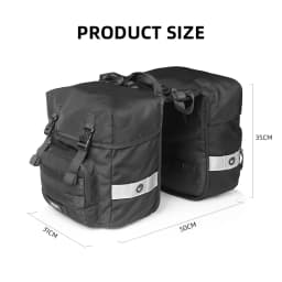 Rhinowalk Bicycle Pannier Bag 40L Waterproof Rear Rack Seat Trunk Bag With Rain Cover Handbag Cycling Storage Bag Accessories