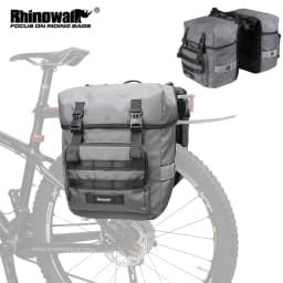 Rhinowalk Bicycle Pannier Bag 40L Waterproof Rear Rack Seat Trunk Bag With Rain Cover Handbag Cycling Storage Bag Accessories