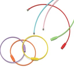10pcs/lot 50mm Iron Key Ring Colorful Keychain Rings Screw Lock for Jewelry Making Keychain DIY Findings