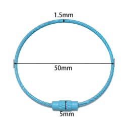 10pcs/lot 50mm Iron Key Ring Colorful Keychain Rings Screw Lock for Jewelry Making Keychain DIY Findings